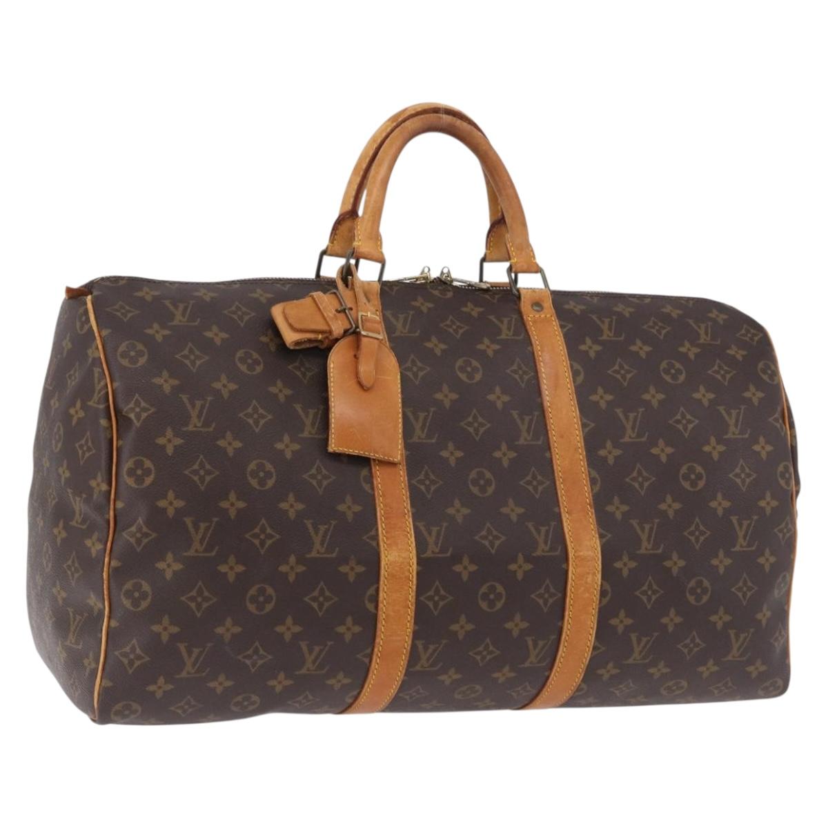 LOUIS VUITTON Monogram Keepall 50 Boston Bag M41426 LV Auth 195414