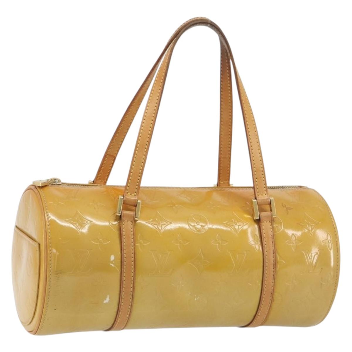 LOUIS VUITTON Monogram Vernis Bedford Hand Bag Beige M91006 LV Auth 195420