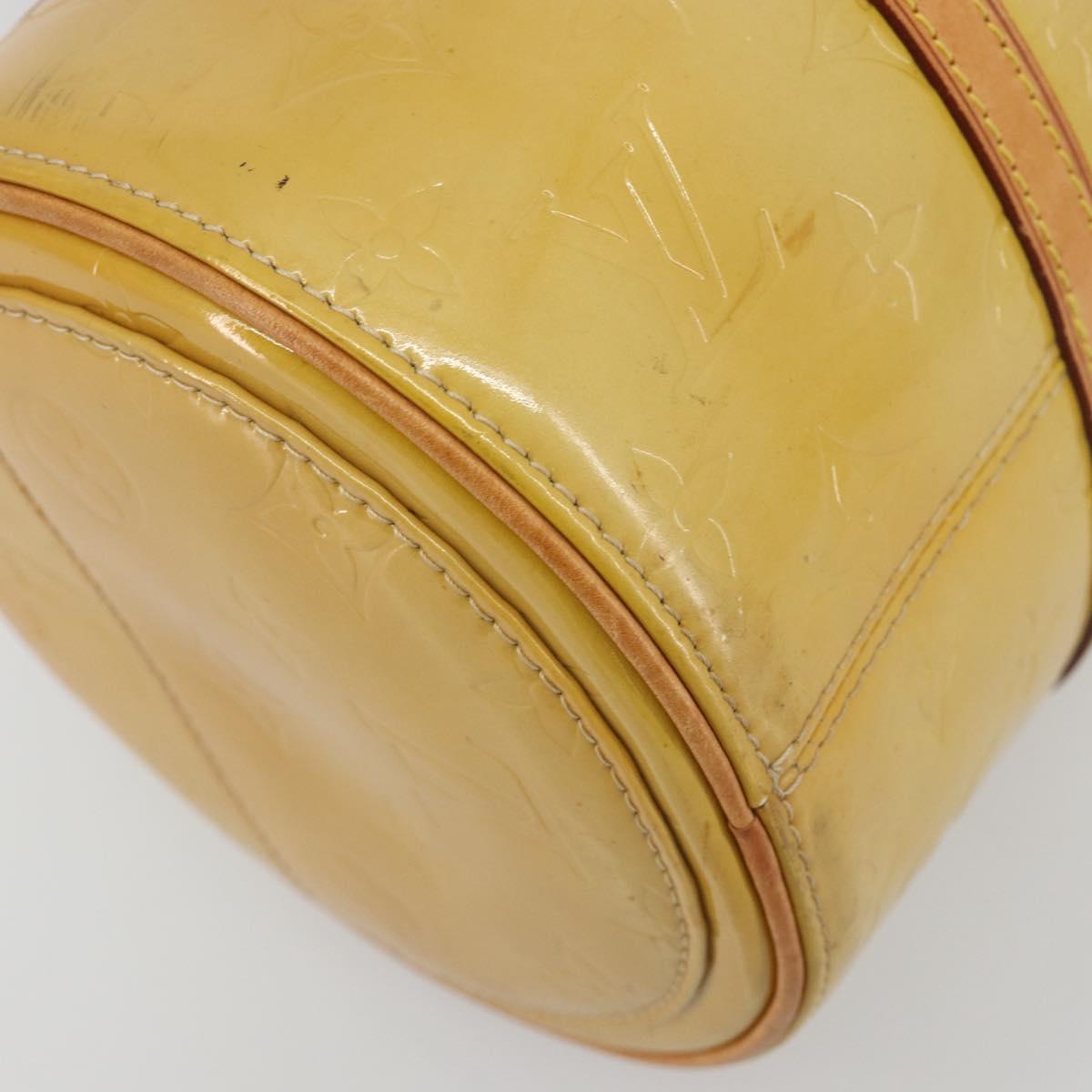 LOUIS VUITTON Monogram Vernis Bedford Hand Bag Beige M91006 LV Auth 195420