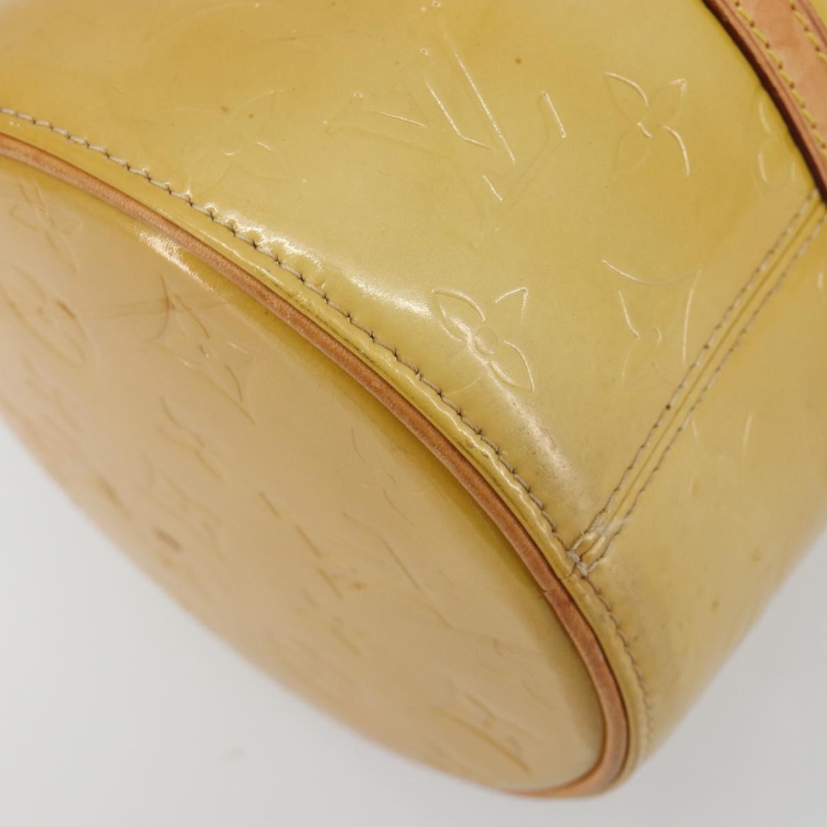 LOUIS VUITTON Monogram Vernis Bedford Hand Bag Beige M91006 LV Auth 195420