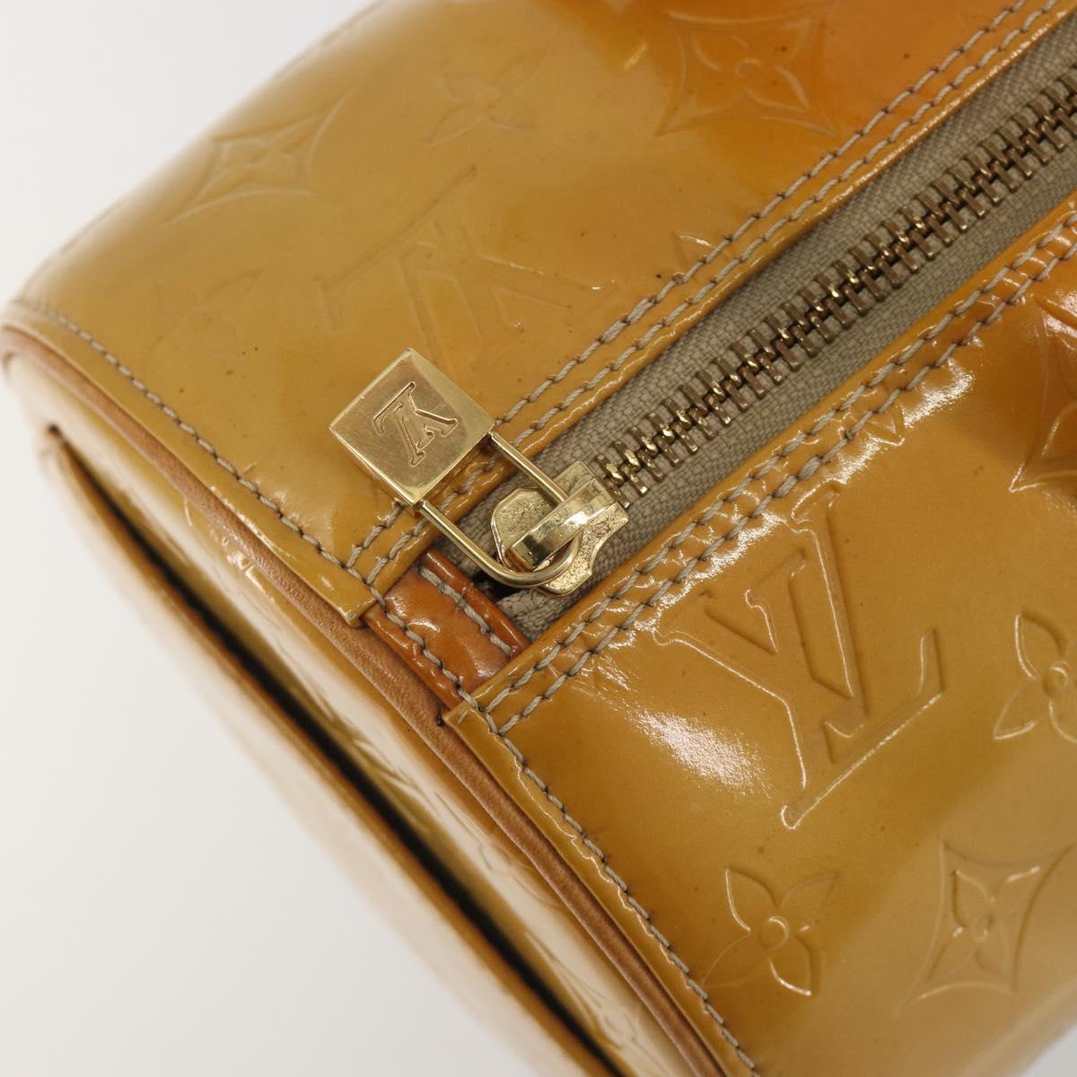 LOUIS VUITTON Monogram Vernis Bedford Hand Bag Beige M91006 LV Auth 195420