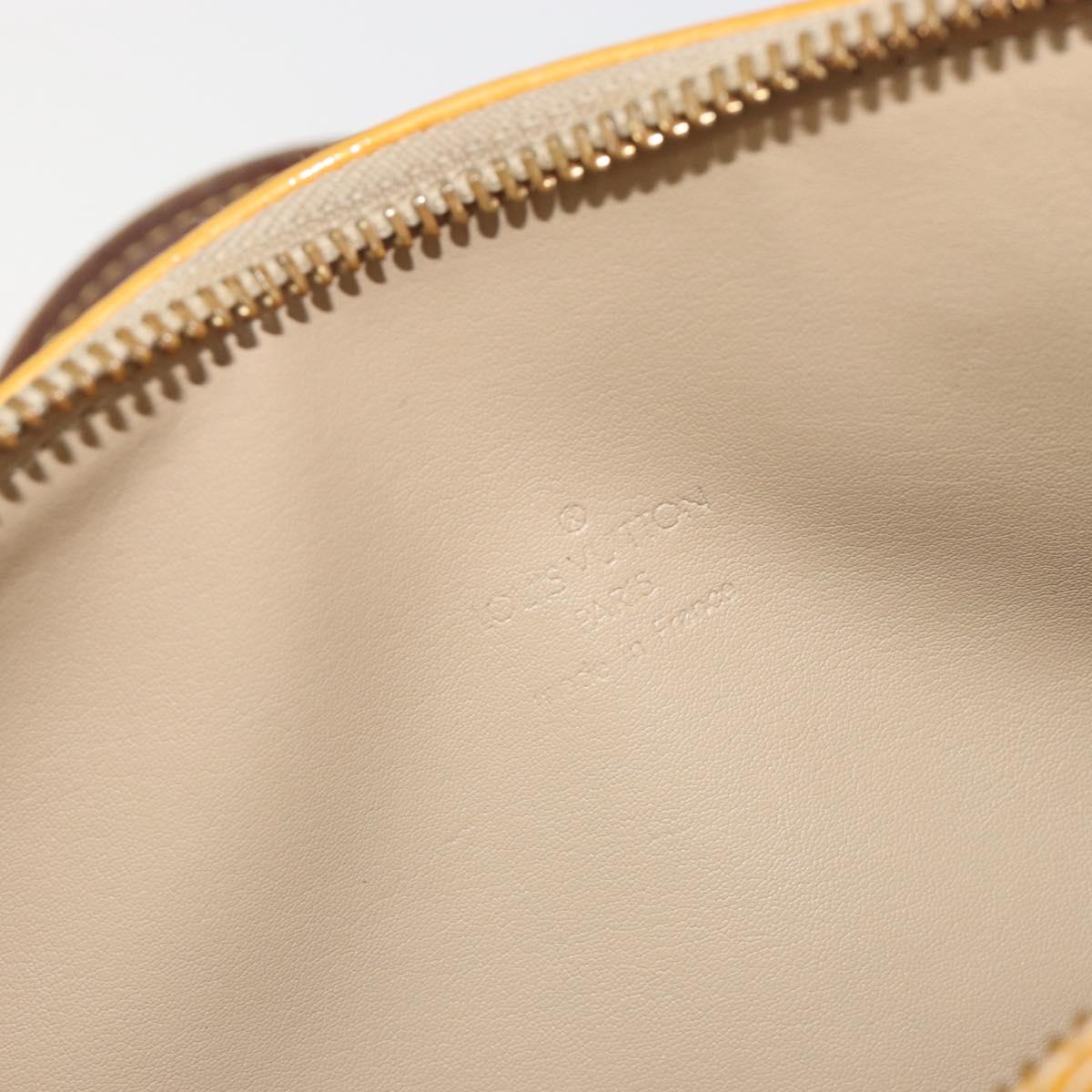 LOUIS VUITTON Monogram Vernis Bedford Hand Bag Beige M91006 LV Auth 195420