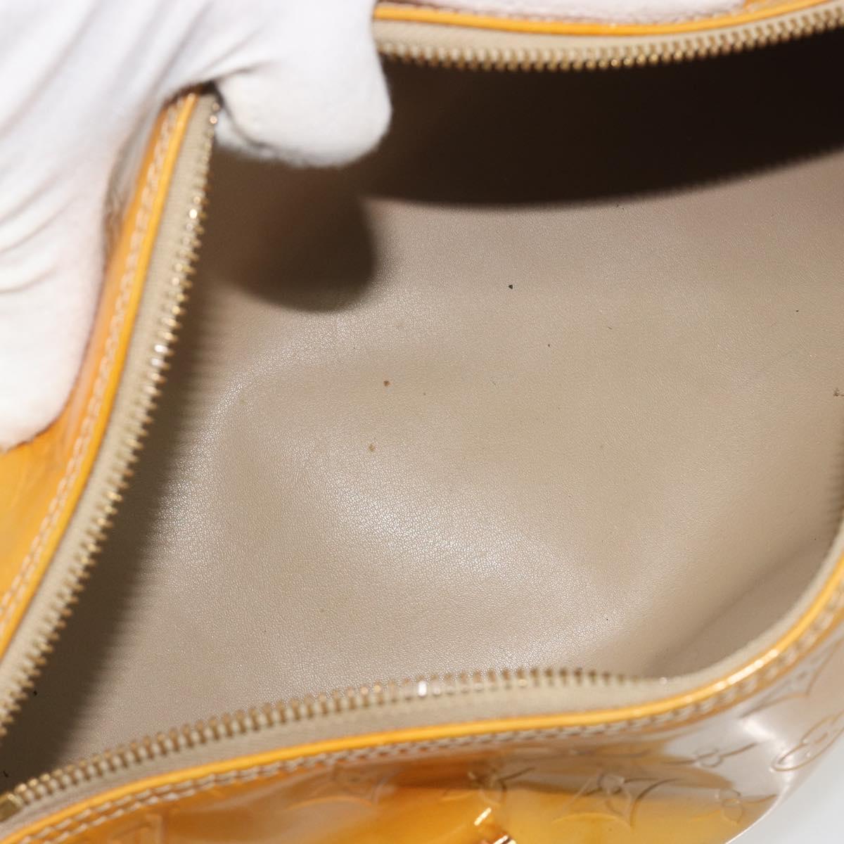 LOUIS VUITTON Monogram Vernis Bedford Hand Bag Beige M91006 LV Auth 195420