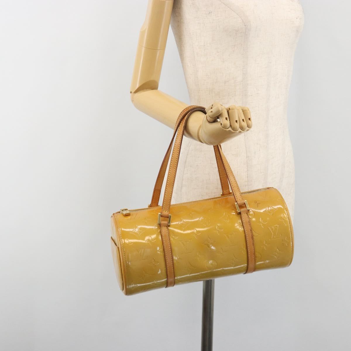 LOUIS VUITTON Monogram Vernis Bedford Hand Bag Beige M91006 LV Auth 195420
