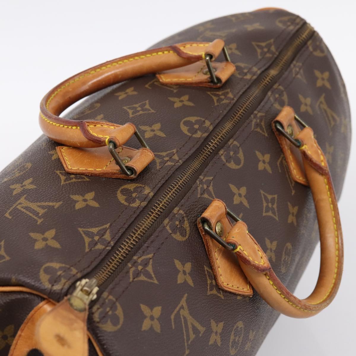 LOUIS VUITTON Monogram Speedy 30 Hand Bag M41526 LV Auth 195432