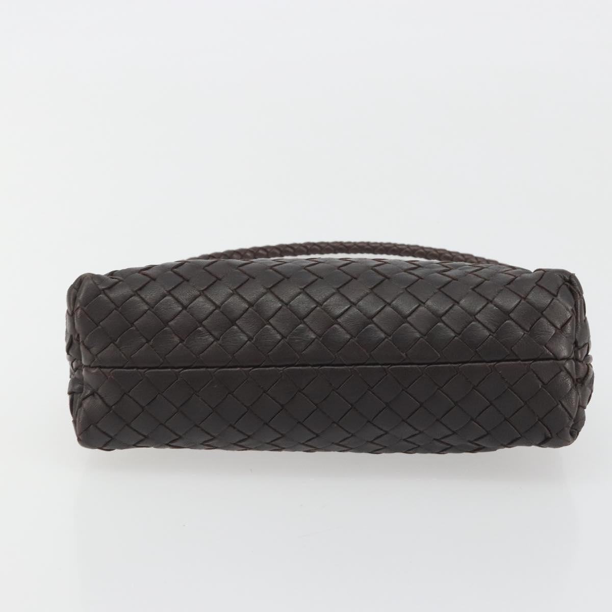 BOTTEGA VENETA INTRECCIATO Accessory Pouch Leather Brown Auth 195438V