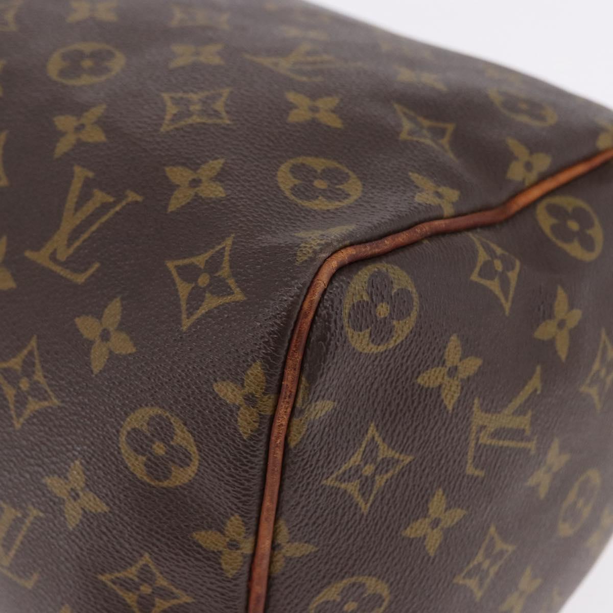 LOUIS VUITTON Monogram Speedy 35 Hand Bag M41524 LV Auth 195443