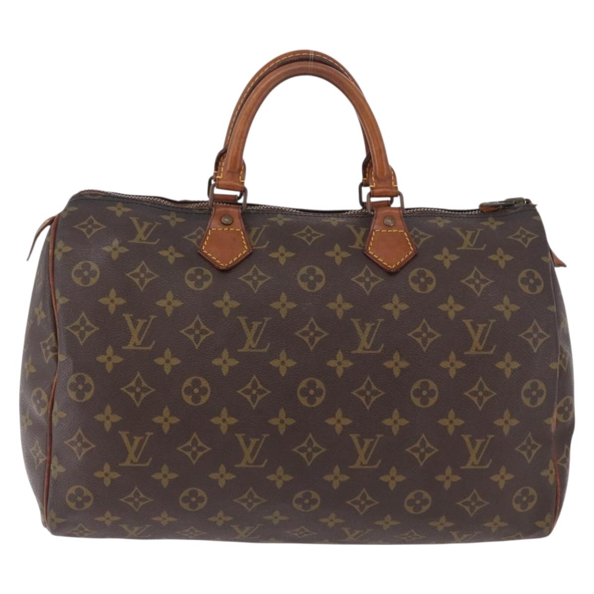 LOUIS VUITTON Monogram Speedy 35 Hand Bag M41524 LV Auth 195443