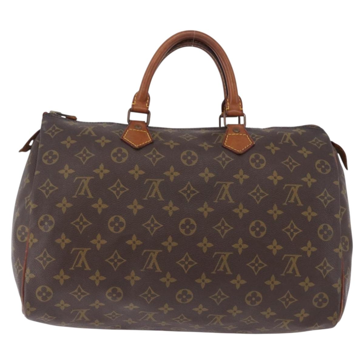 LOUIS VUITTON Monogram Speedy 35 Hand Bag M41524 LV Auth 195443