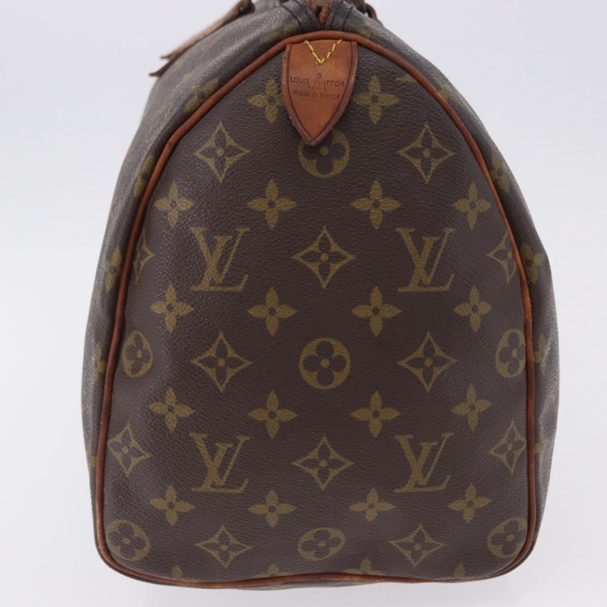 LOUIS VUITTON Monogram Speedy 35 Hand Bag M41524 LV Auth 195443