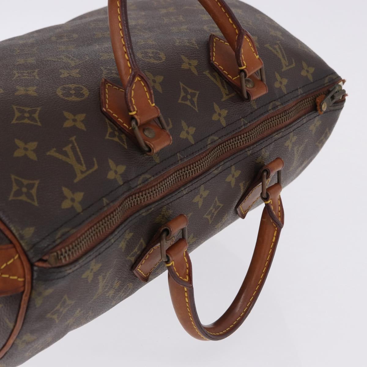 LOUIS VUITTON Monogram Speedy 35 Hand Bag M41524 LV Auth 195443
