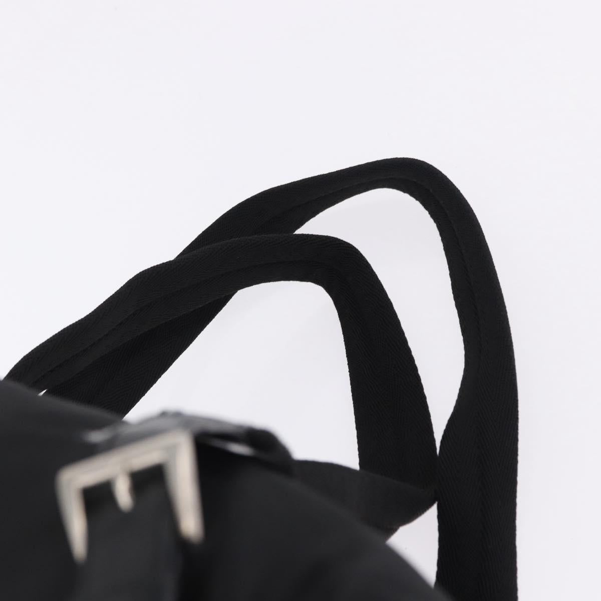 PRADA Backpack Nylon Black Silver Auth 195451A