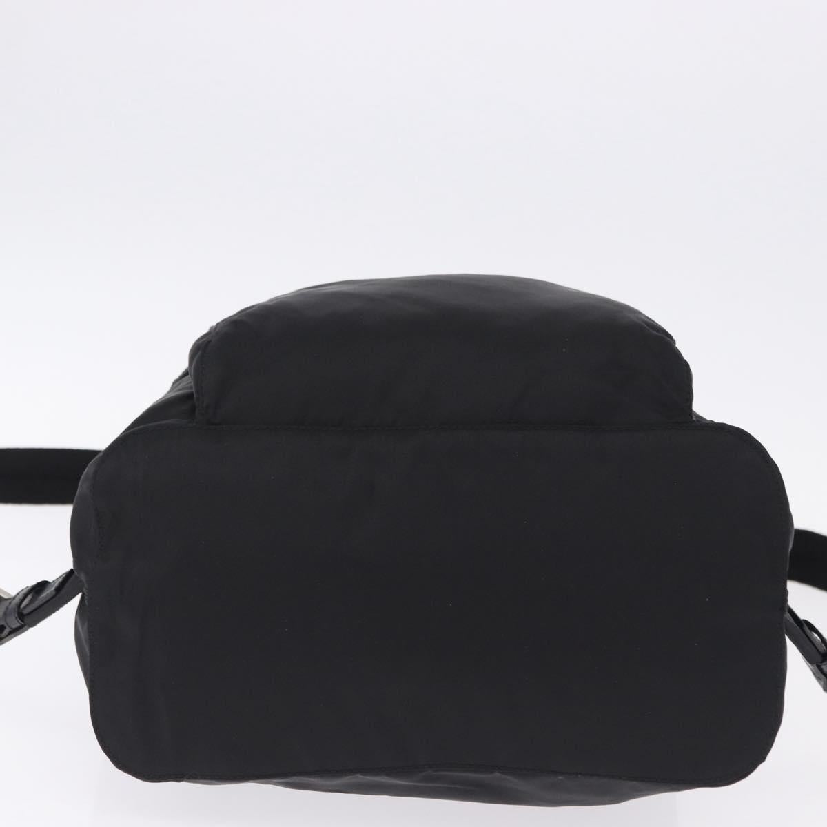 PRADA Backpack Nylon Black Silver Auth 195451A