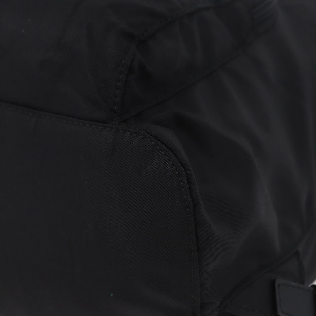 PRADA Backpack Nylon Black Silver Auth 195451A