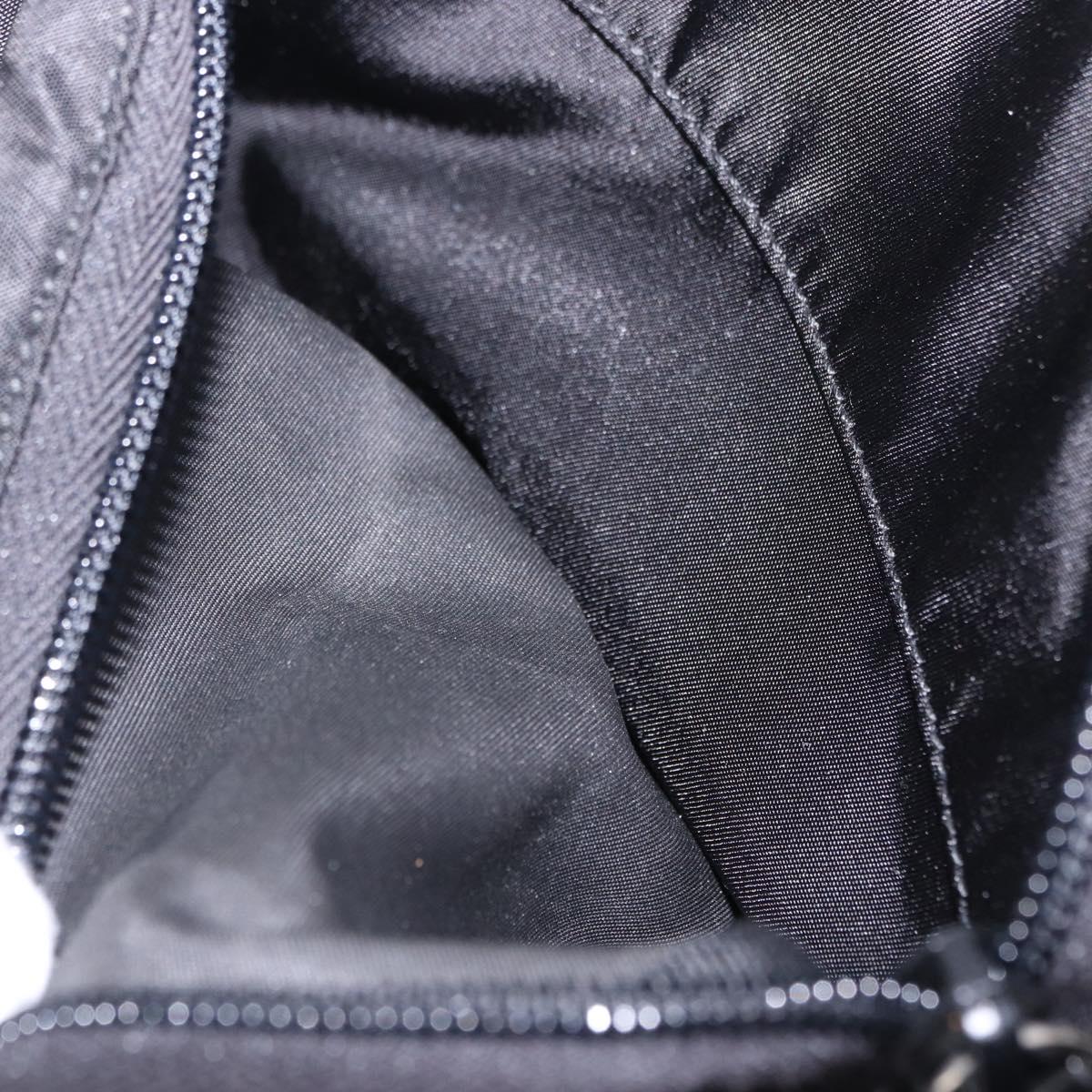 PRADA Backpack Nylon Black Silver Auth 195451A