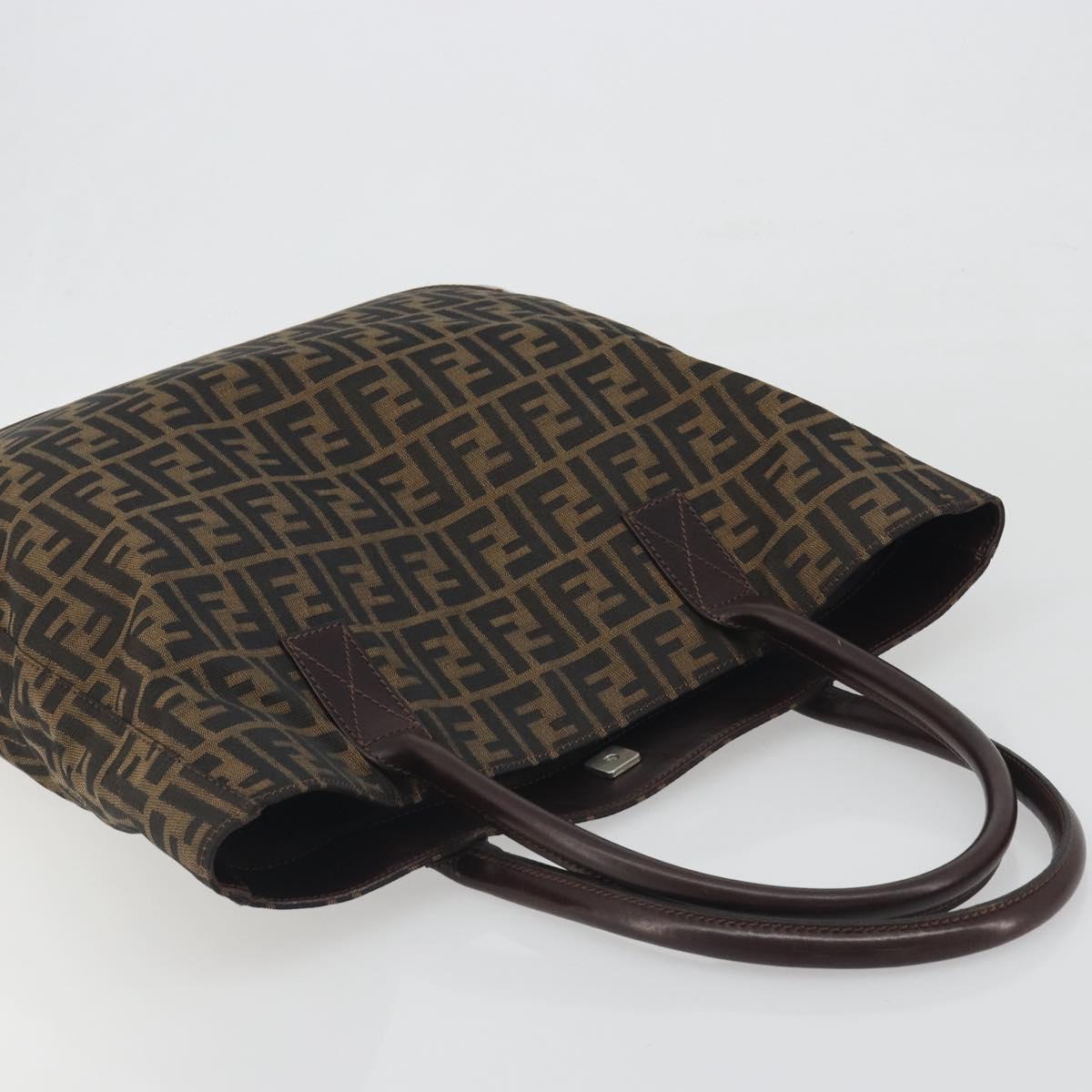 FENDI Zucca Canvas Tote Bag Brown Auth 195452V
