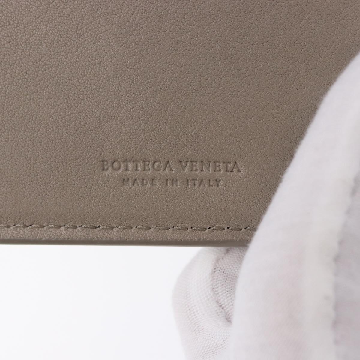 BOTTEGA VENETA INTRECCIATO Wallet Leather Gray Auth 195454A