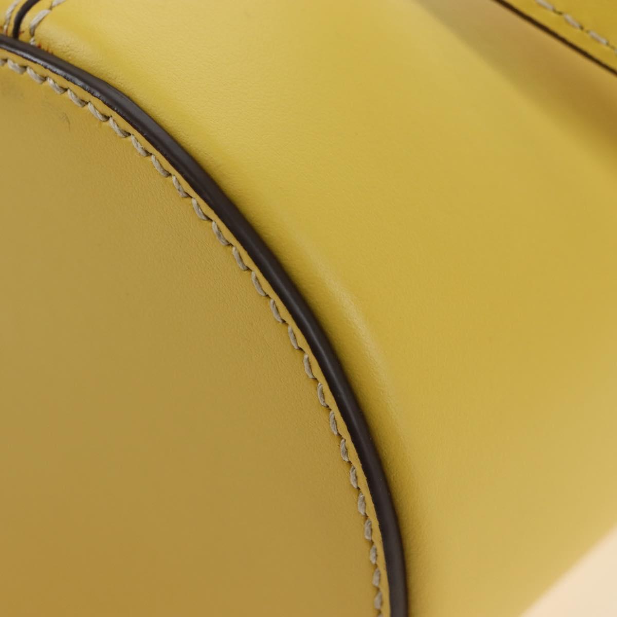 Miu Miu Hand Bag Leather 2way Yellow Gold Auth 195501V
