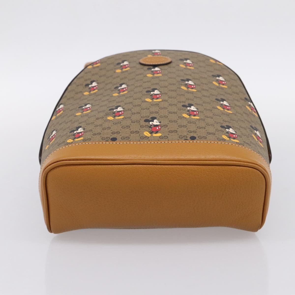 GUCCI Micro GG Supreme Disney Backpack PVC Beige Gold 552884 Auth 195502M