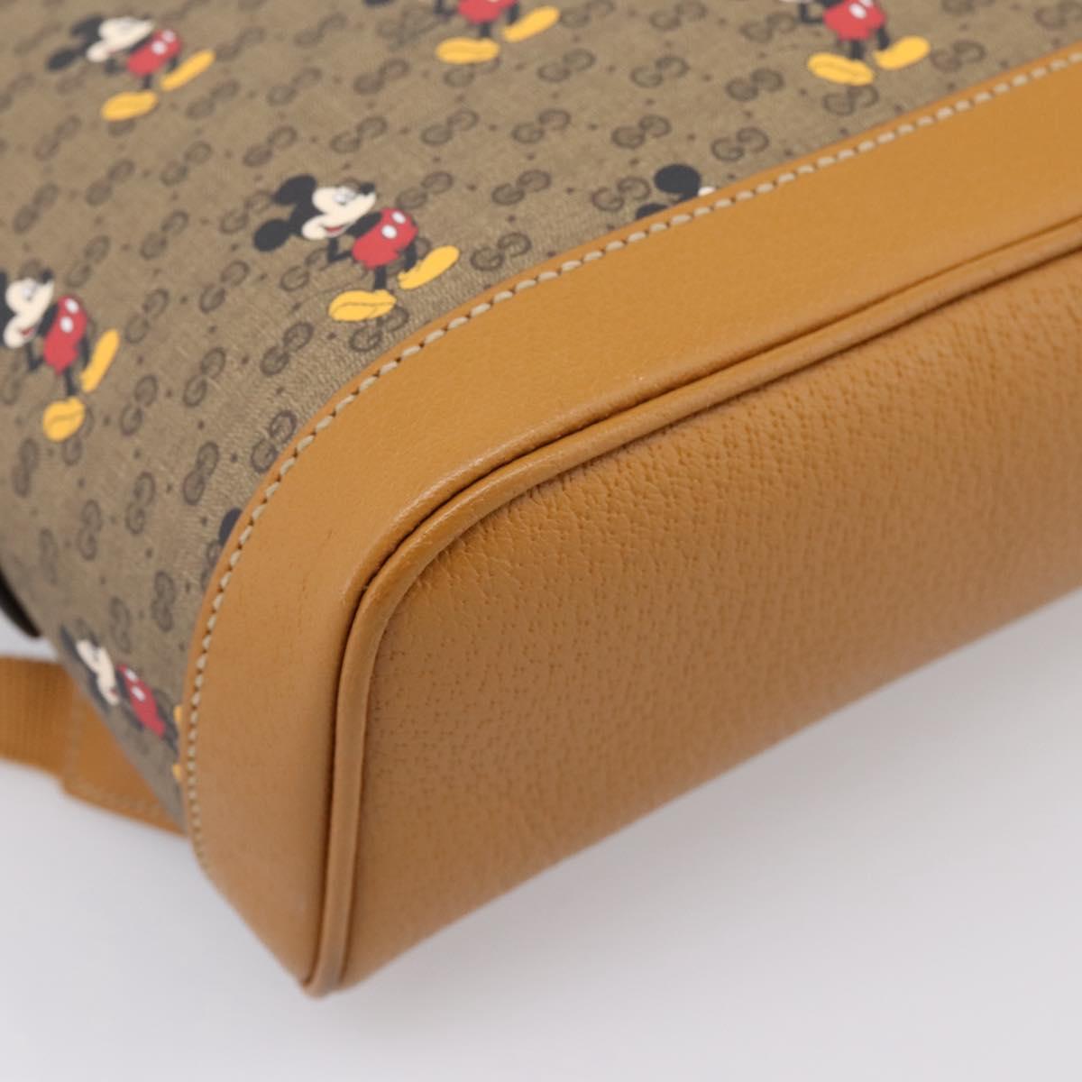 GUCCI Micro GG Supreme Disney Backpack PVC Beige Gold 552884 Auth 195502M