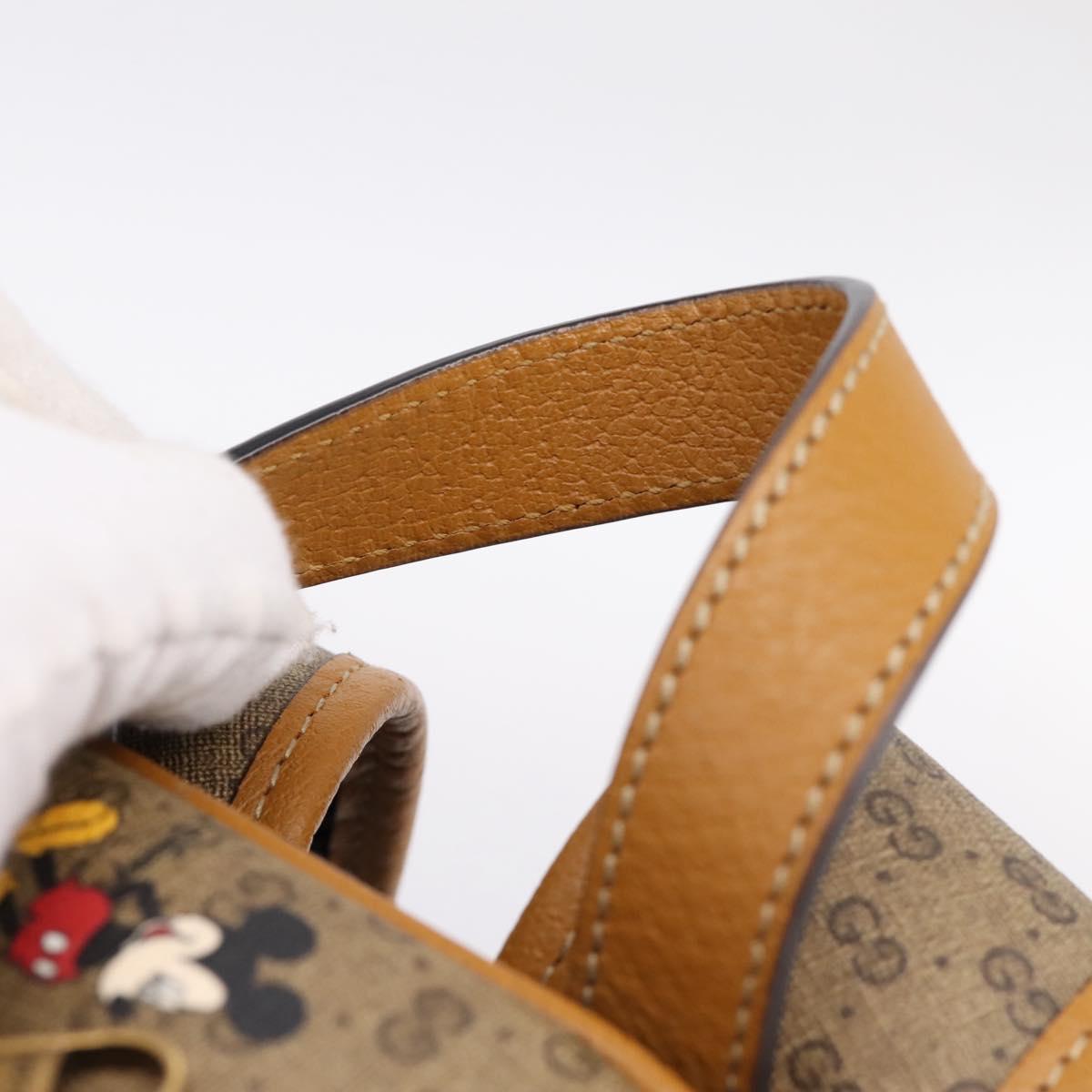 GUCCI Micro GG Supreme Disney Backpack PVC Beige Gold 552884 Auth 195502M