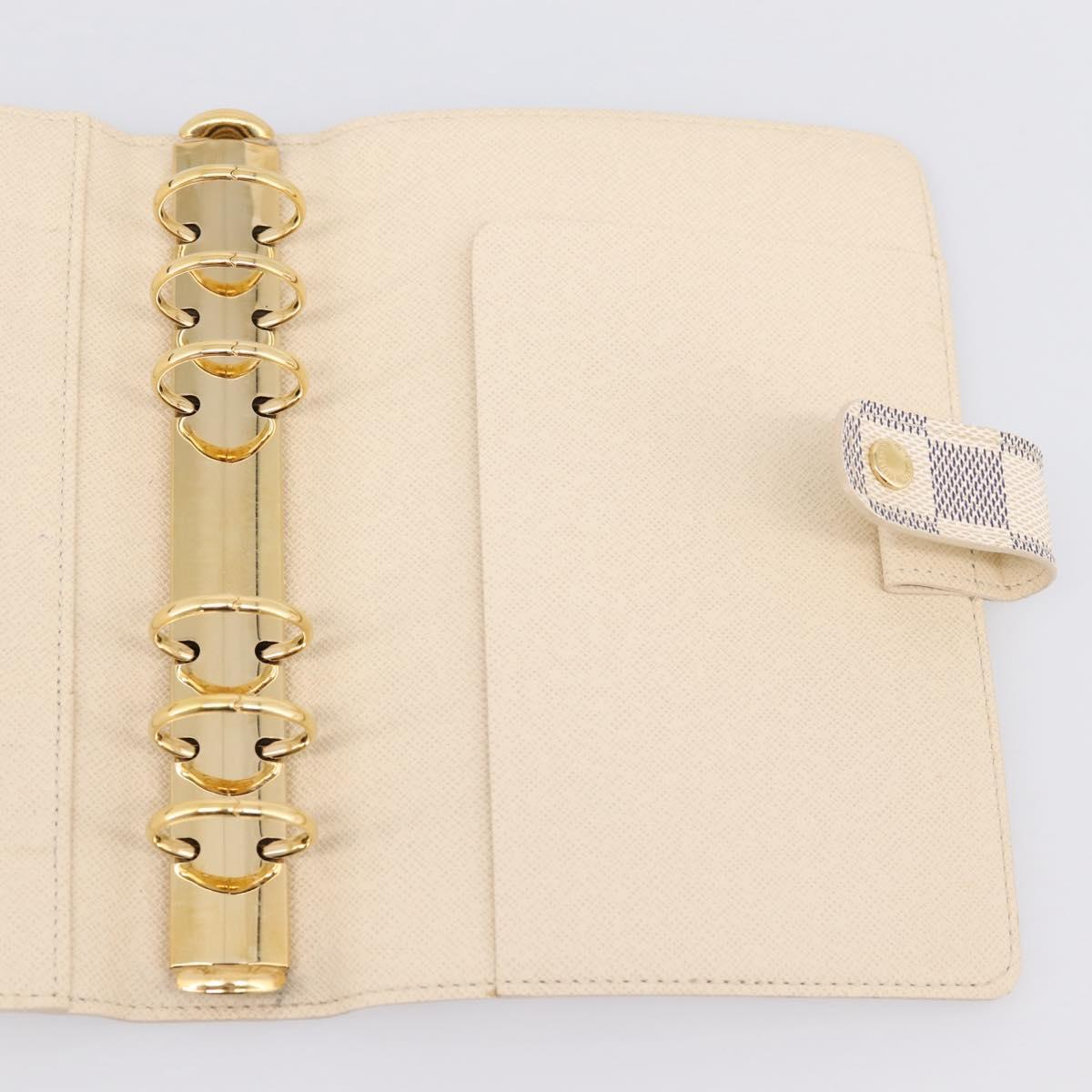 LOUIS VUITTON Damier Azur Agenda MM Day Planner Cover R20707 LV Auth 195511V