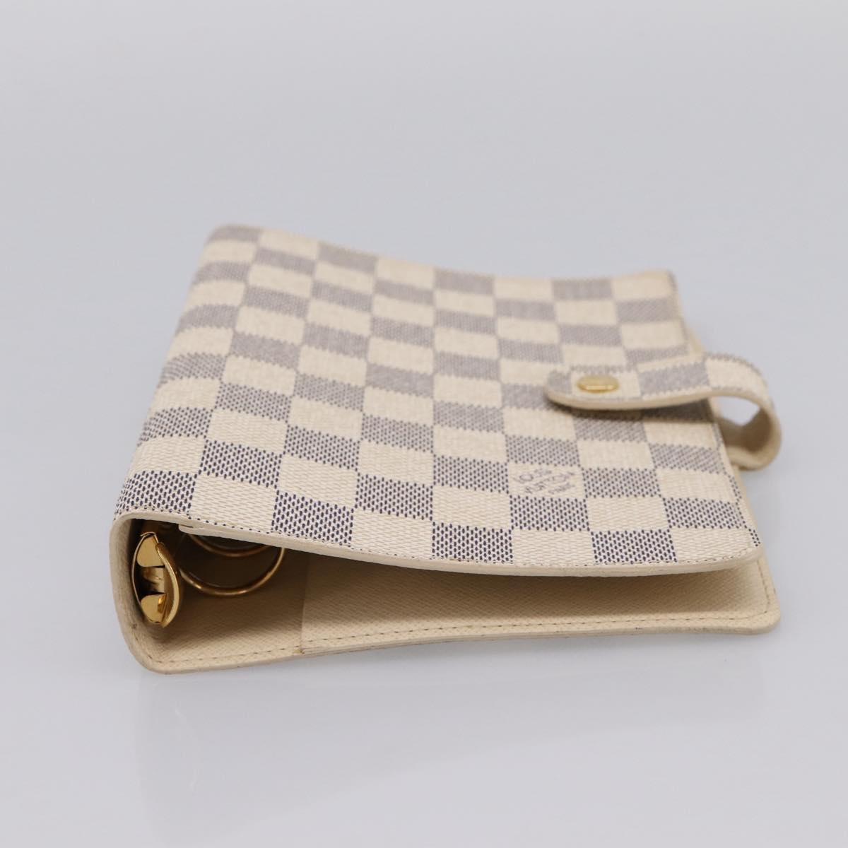LOUIS VUITTON Damier Azur Agenda MM Day Planner Cover R20707 LV Auth 195511V
