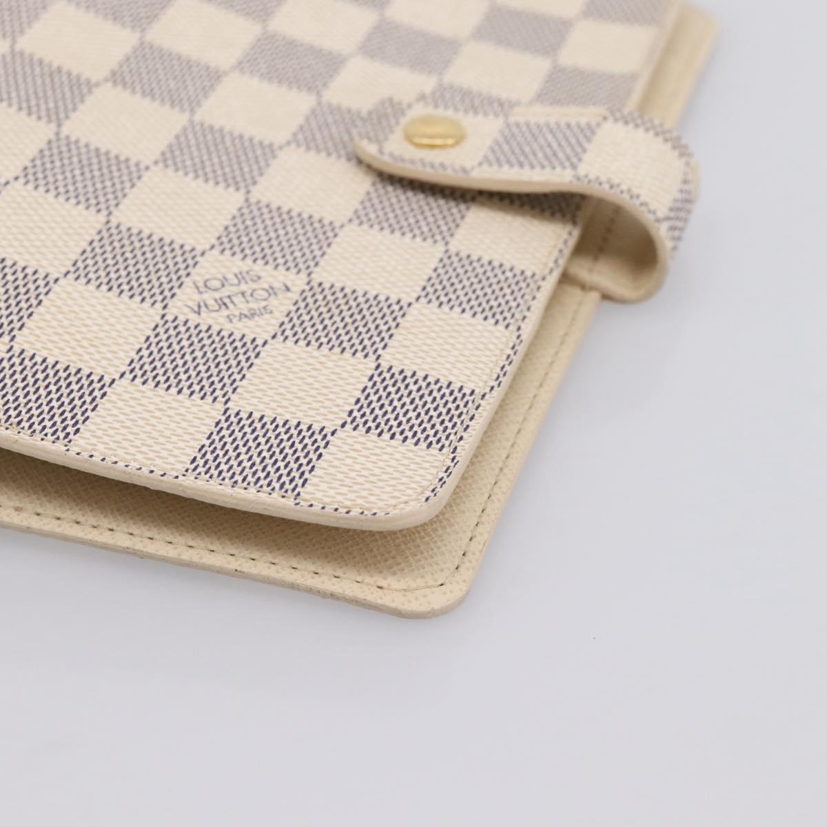 LOUIS VUITTON Damier Azur Agenda MM Day Planner Cover R20707 LV Auth 195511V