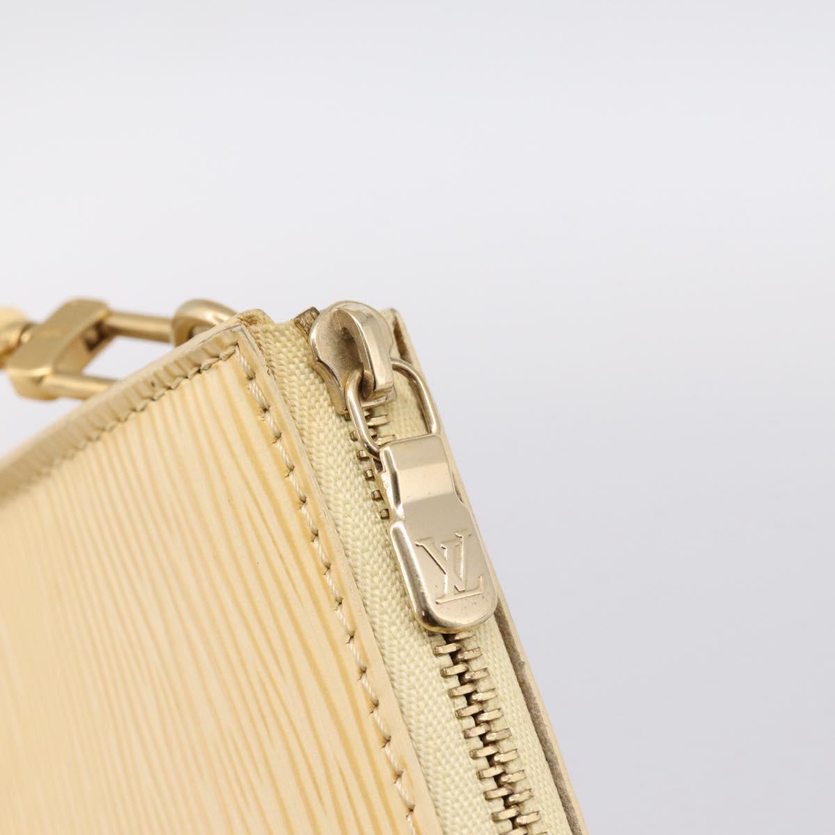 LOUIS VUITTON Epi Pochette Accessoires Pouch Vanilla M5294A LV Auth 195523V