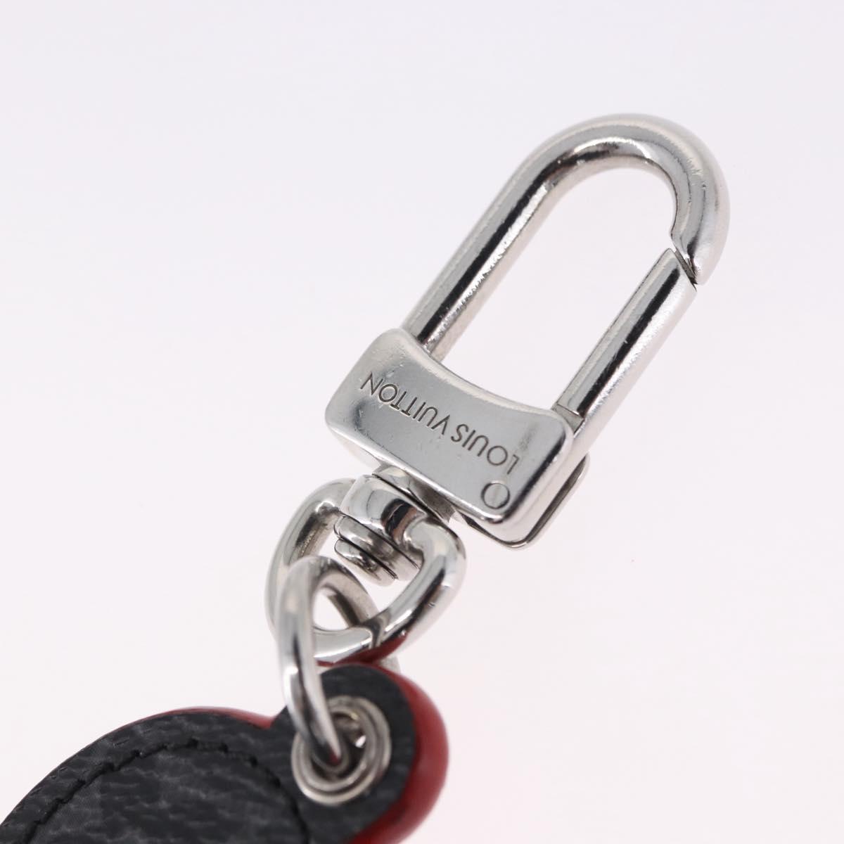 LOUIS VUITTON Sporty Car Vivienne Key Ring Leather Black M00960 LV Auth 195527M