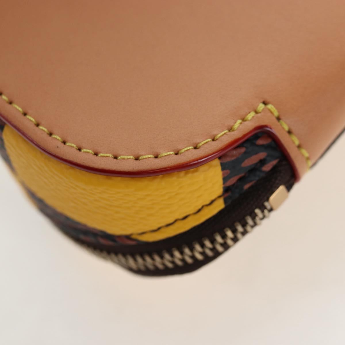 LOUIS VUITTON Damier Pop Glasses Case Yellow GI1034 LV Auth 195529M