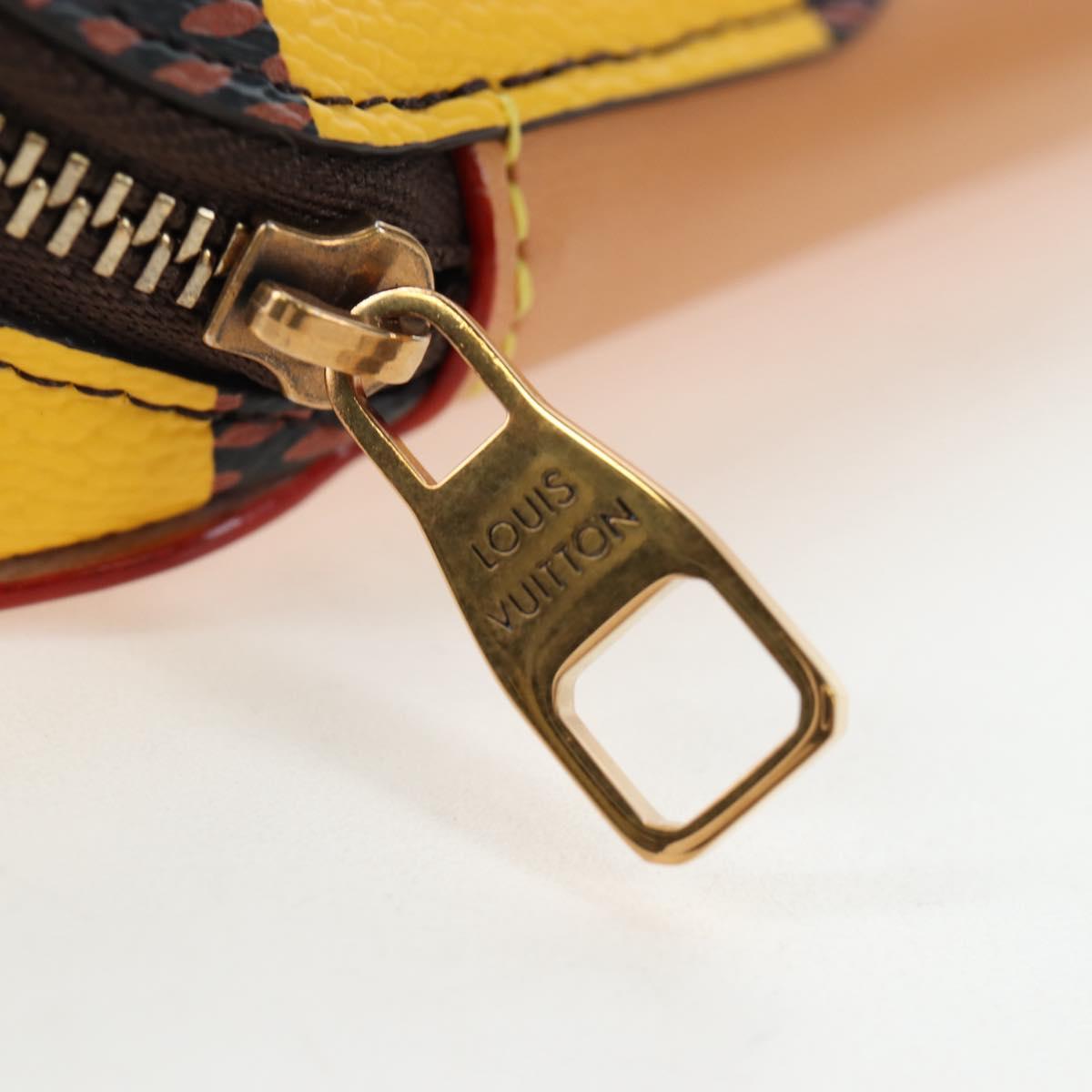 LOUIS VUITTON Damier Pop Glasses Case Yellow GI1034 LV Auth 195529M