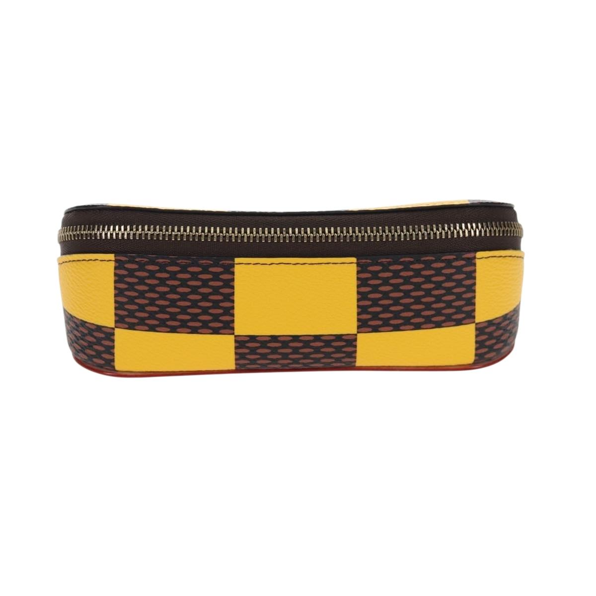 LOUIS VUITTON Damier Pop Glasses Case Yellow GI1034 LV Auth 195529M