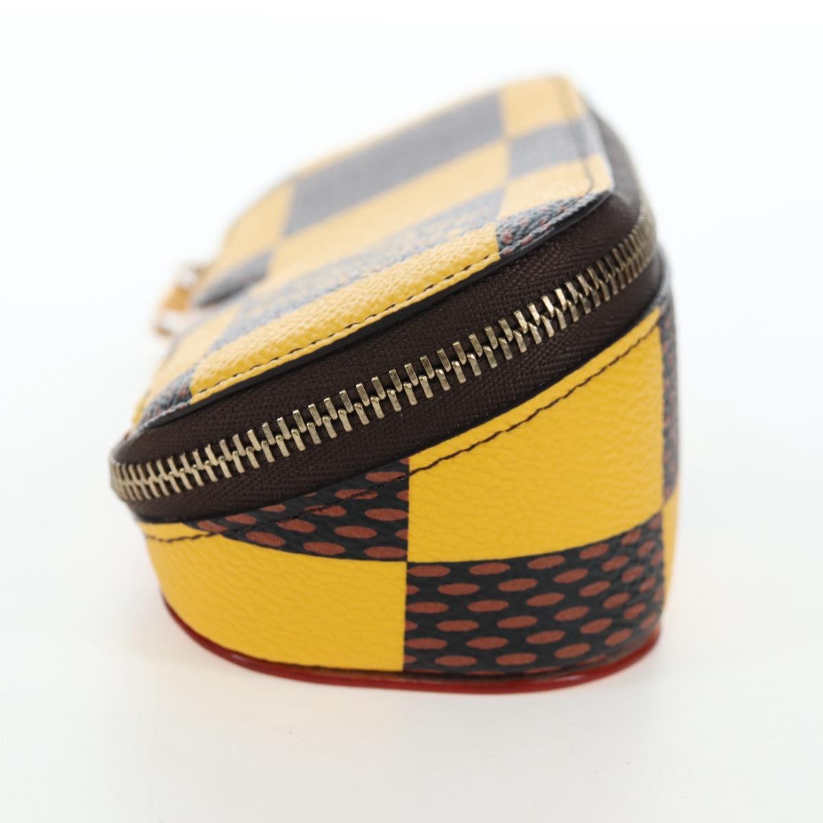 LOUIS VUITTON Damier Pop Glasses Case Yellow GI1034 LV Auth 195529M