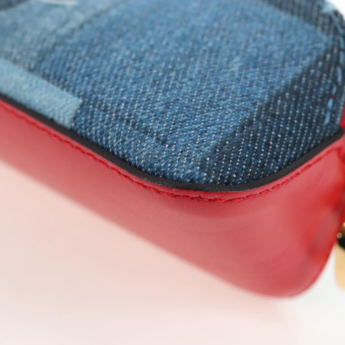 LOUIS VUITTON Monogram Denim Trousse Elizabeth Pen Case Blue GI0444 Auth 195530M