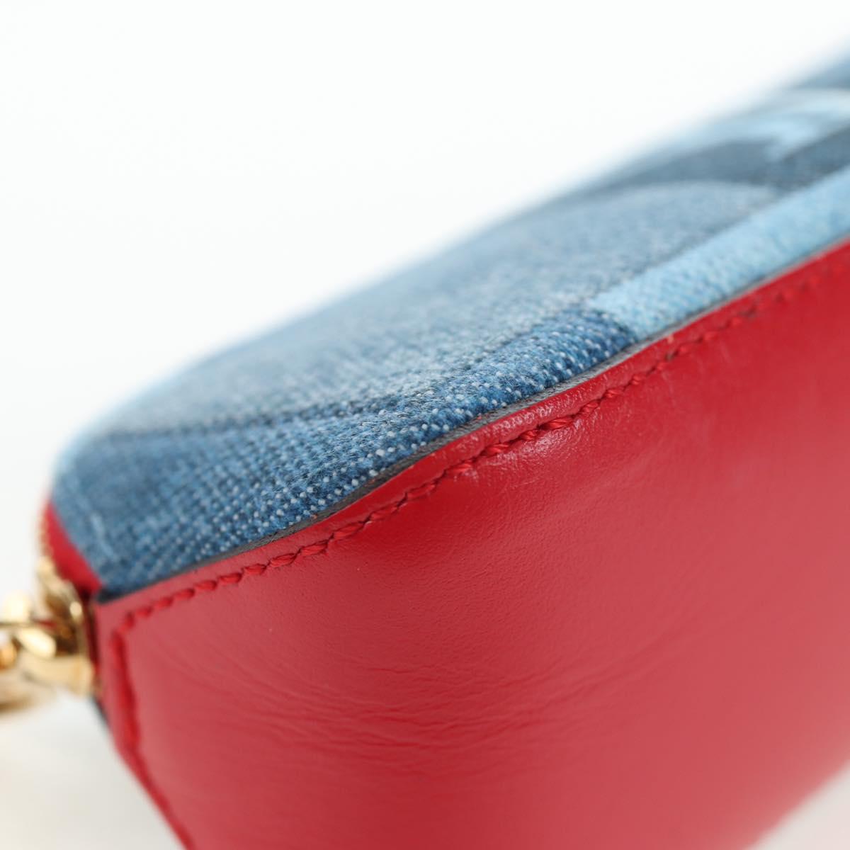 LOUIS VUITTON Monogram Denim Trousse Elizabeth Pen Case Blue GI0444 Auth 195530M