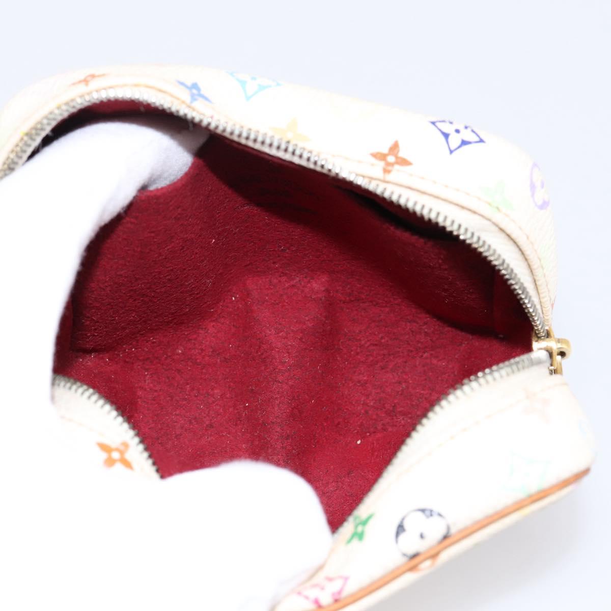 LOUIS VUITTON Monogram Multicolor Trousse Wapity Pouch White M58034 Auth 195531