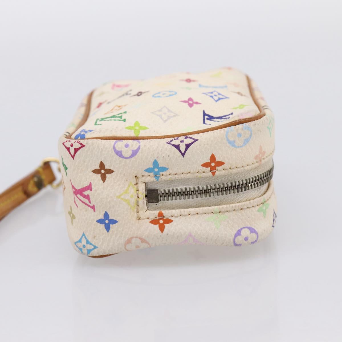LOUIS VUITTON Monogram Multicolor Trousse Wapity Pouch White M58034 Auth 195531