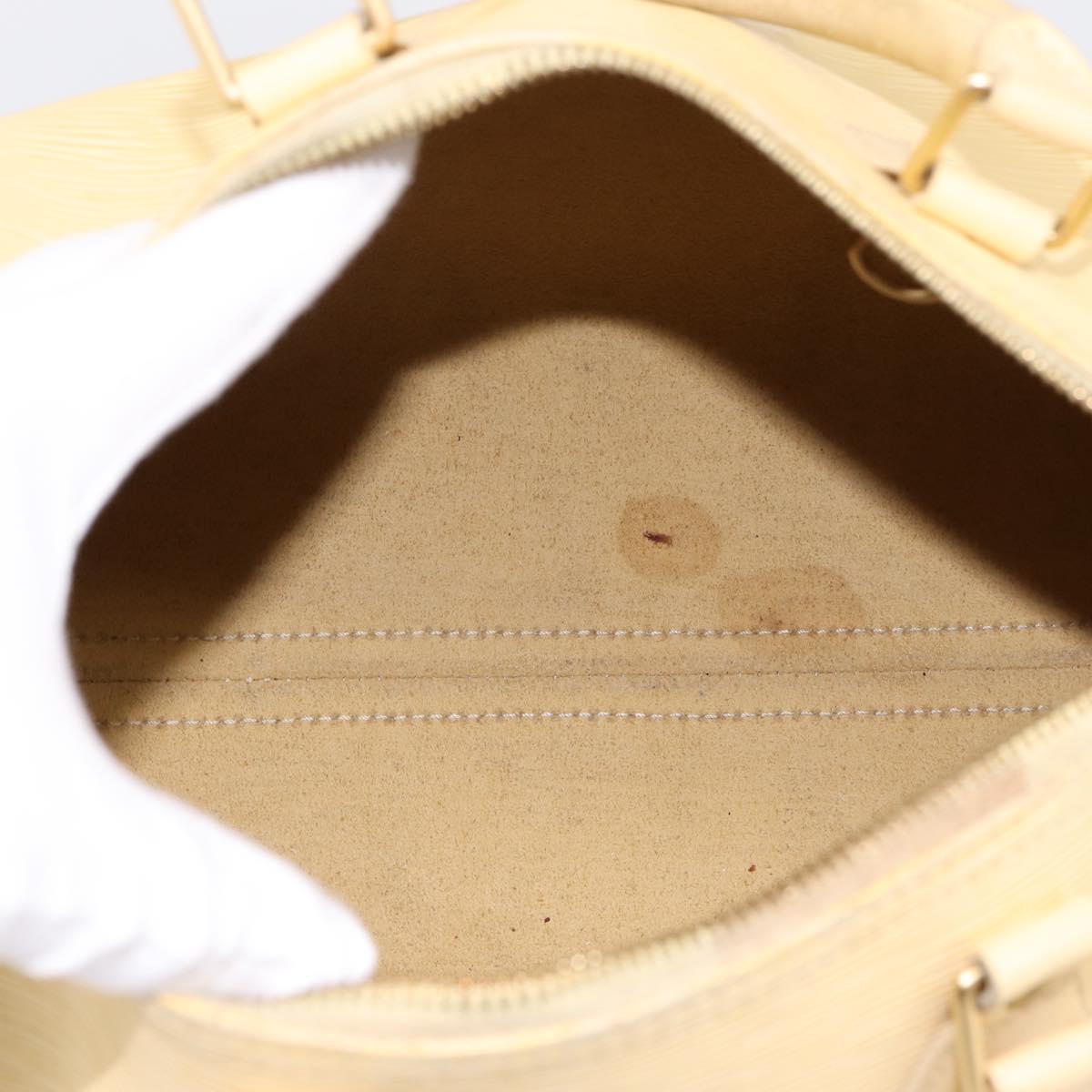 LOUIS VUITTON Epi Speedy 25 Hand Bag Vanilla M4301A LV Auth 195536