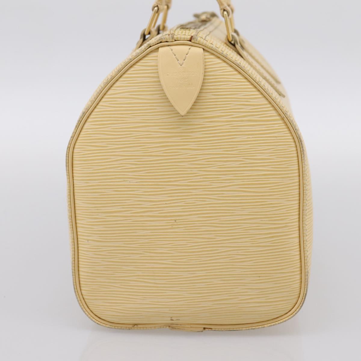 LOUIS VUITTON Epi Speedy 25 Hand Bag Vanilla M4301A LV Auth 195536