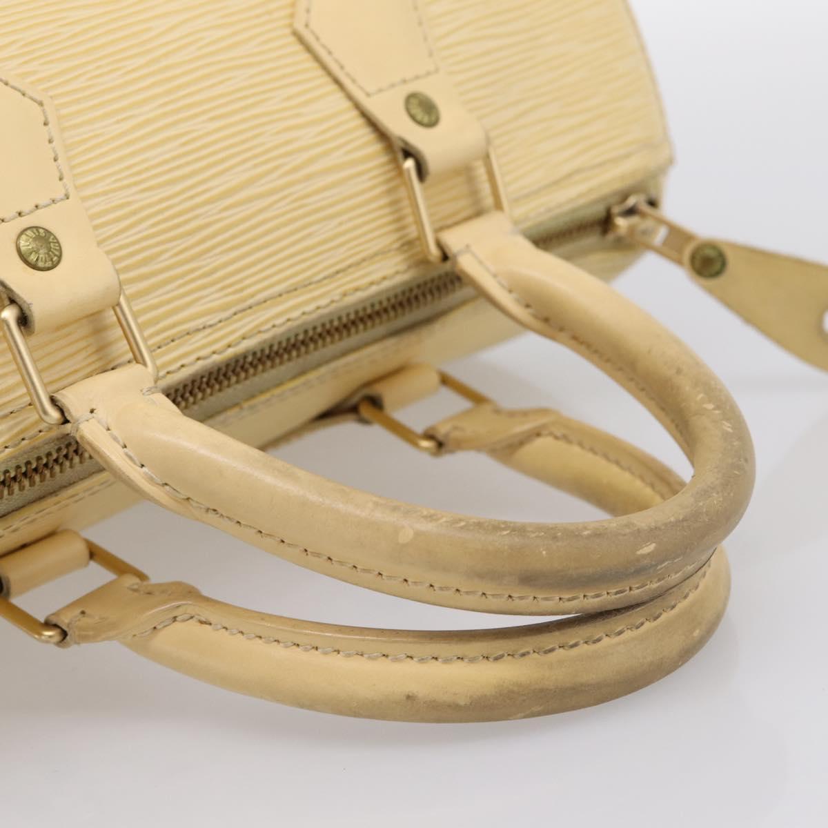 LOUIS VUITTON Epi Speedy 25 Hand Bag Vanilla M4301A LV Auth 195536