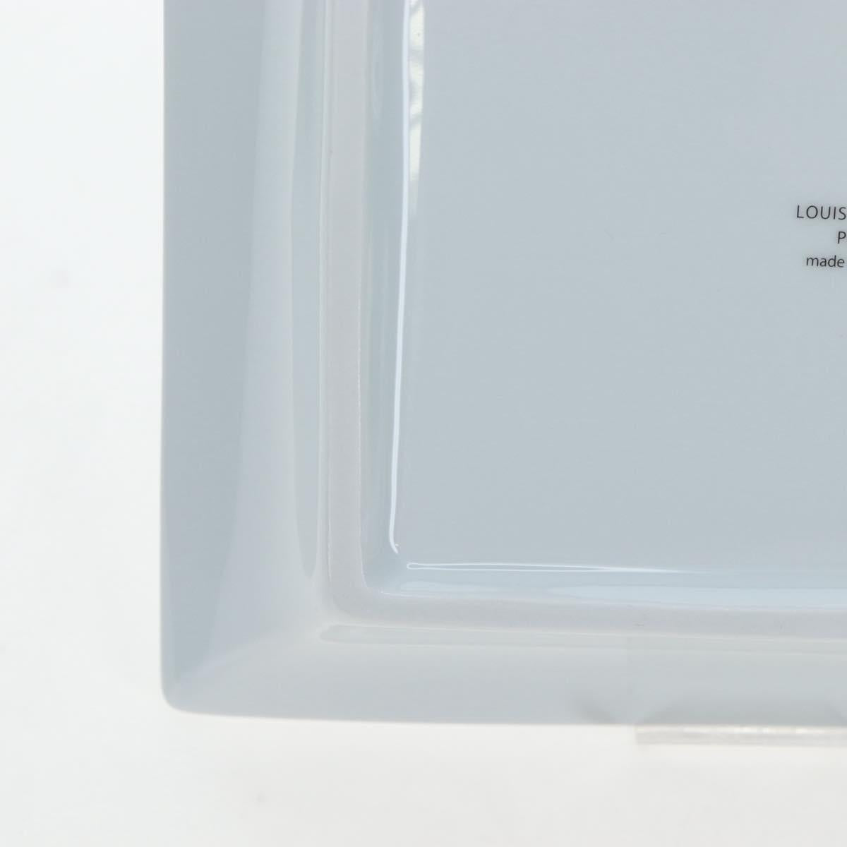 LOUIS VUITTON Plate Glass White LV Auth 195539M