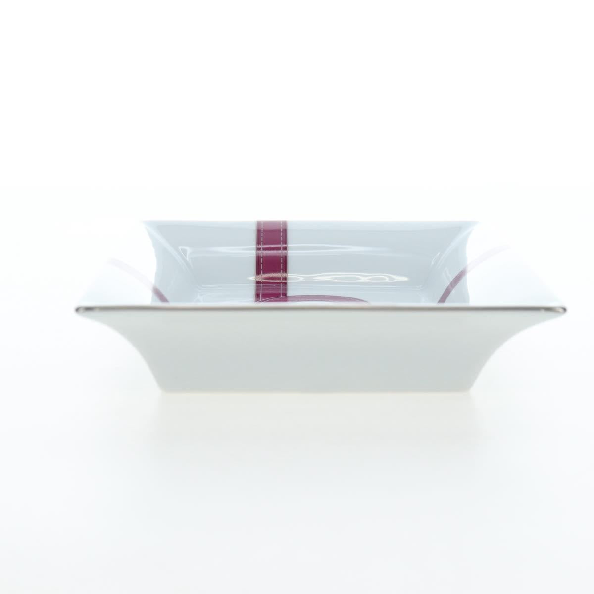 LOUIS VUITTON Plate Glass White LV Auth 195539M