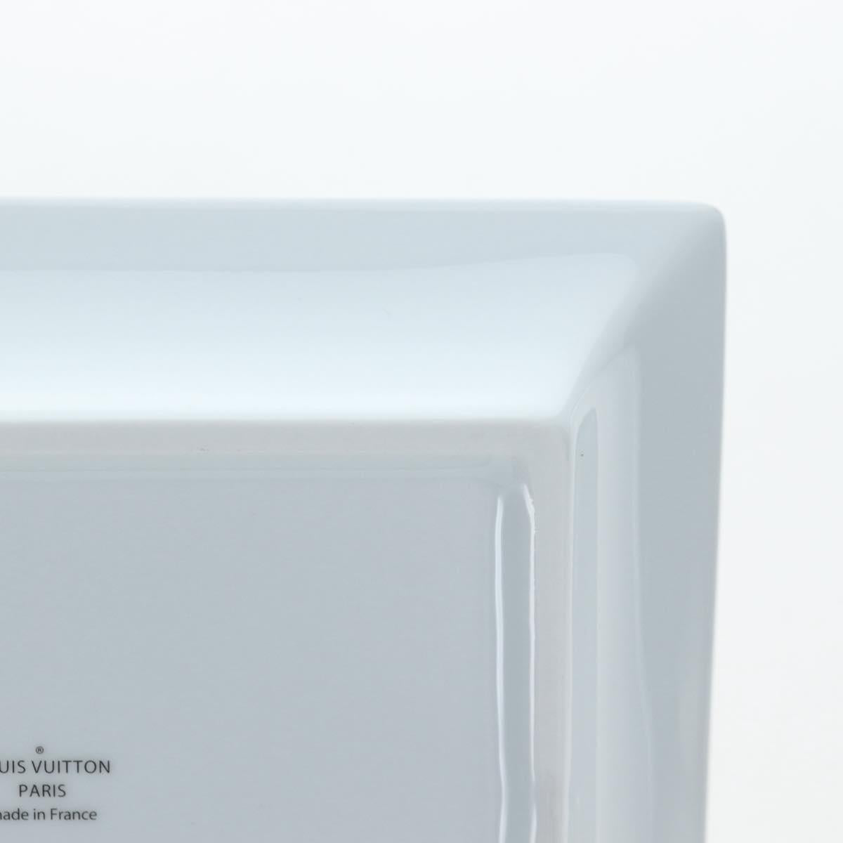 LOUIS VUITTON Plate Glass White LV Auth 195539M