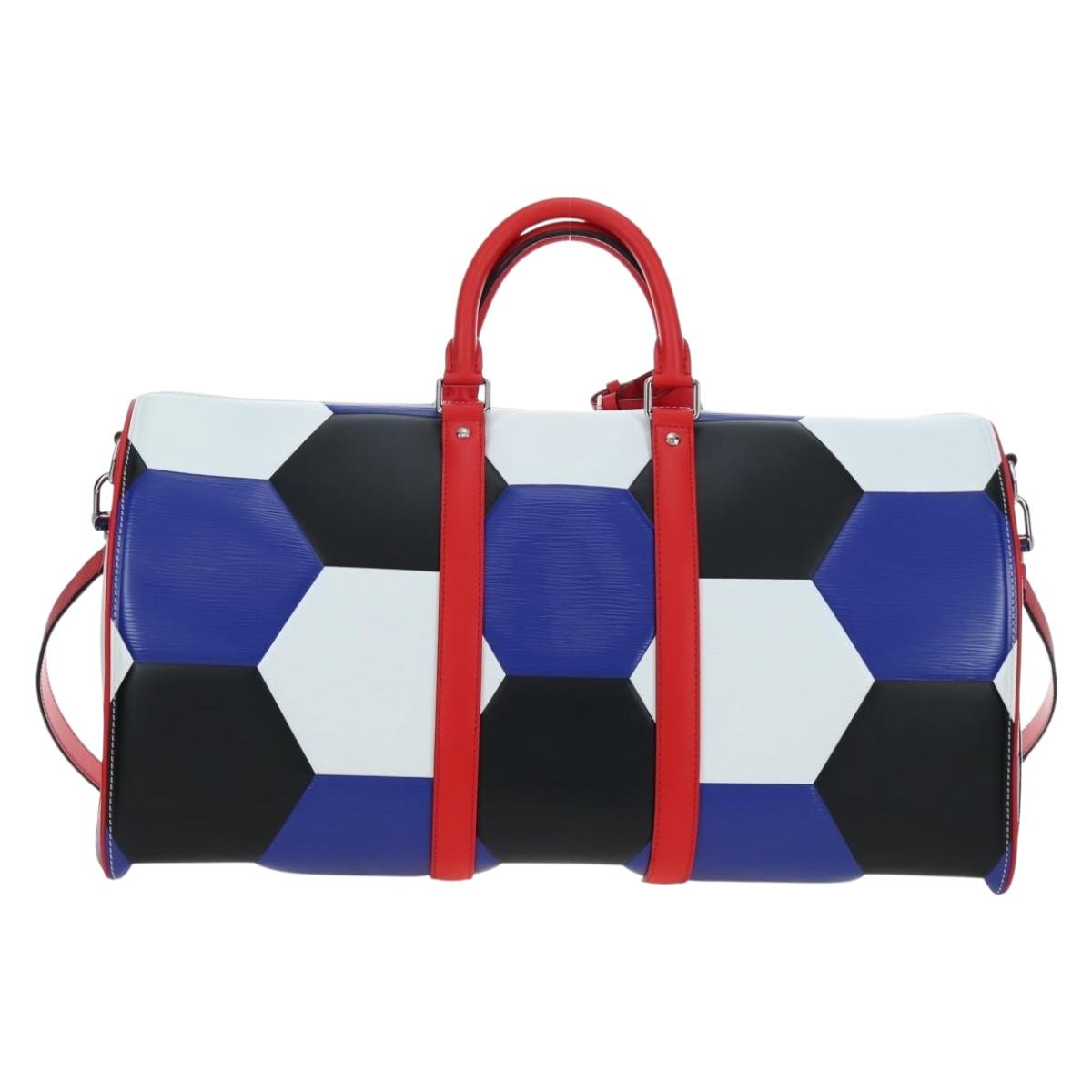 LOUIS VUITTON Epi FIFA Collaboration Keepall Bandouliere 50 Blue Auth 195540SM