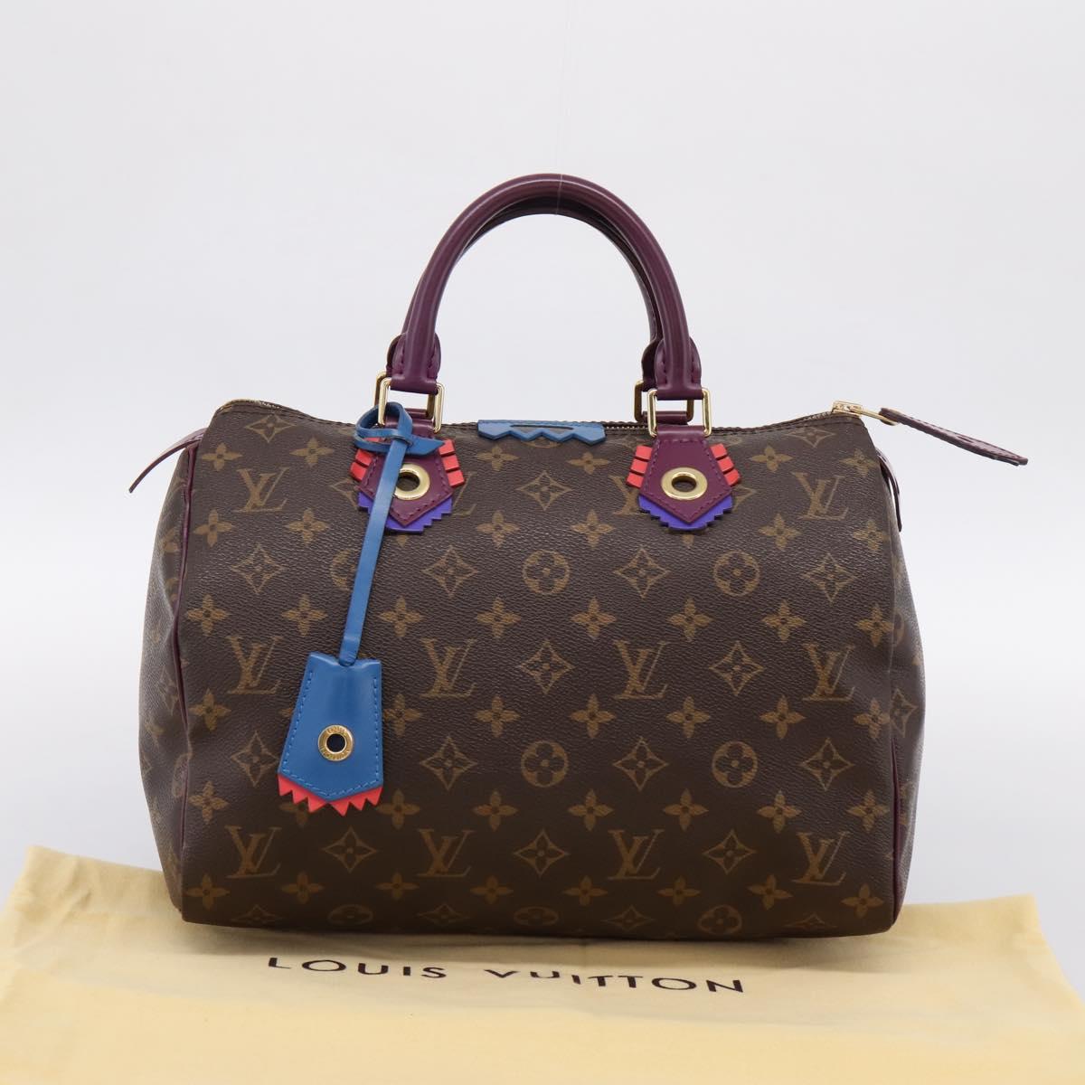 LOUIS VUITTON Monogram Totem Speedy 30 Hand Bag M41666 LV Auth 195541SM