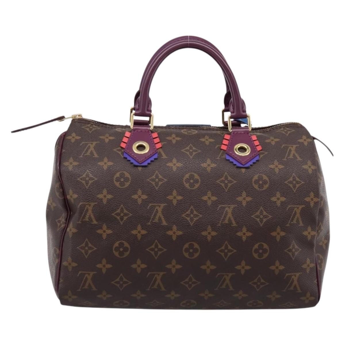 LOUIS VUITTON Monogram Totem Speedy 30 Hand Bag M41666 LV Auth 195541SM