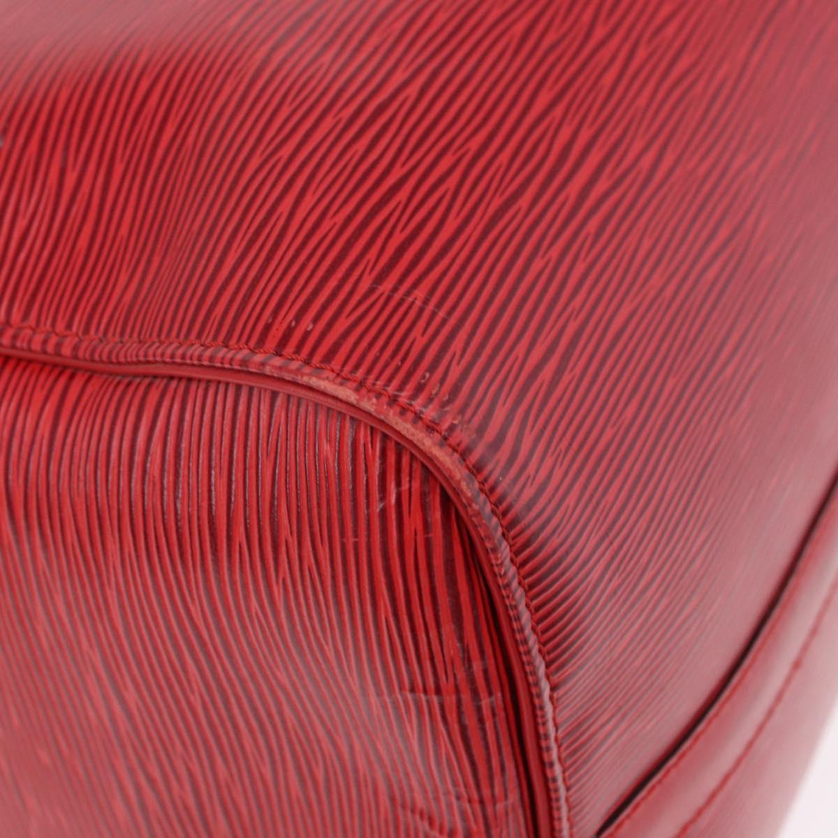LOUIS VUITTON Epi Keepall 45 Boston Bag Red M42977 LV Auth 195542A