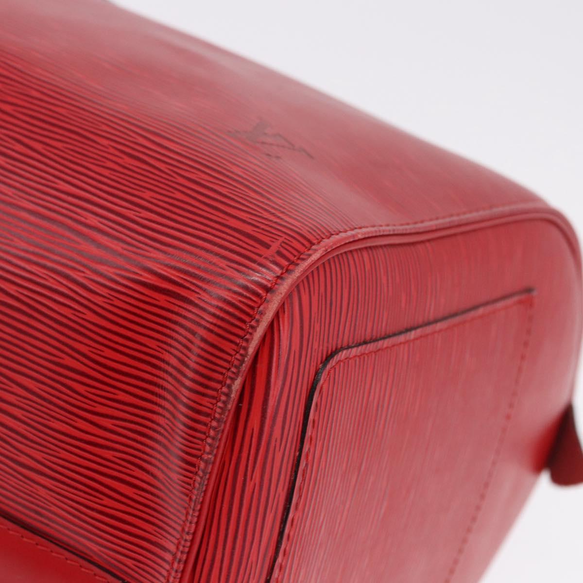 LOUIS VUITTON Epi Keepall 45 Boston Bag Red M42977 LV Auth 195542A