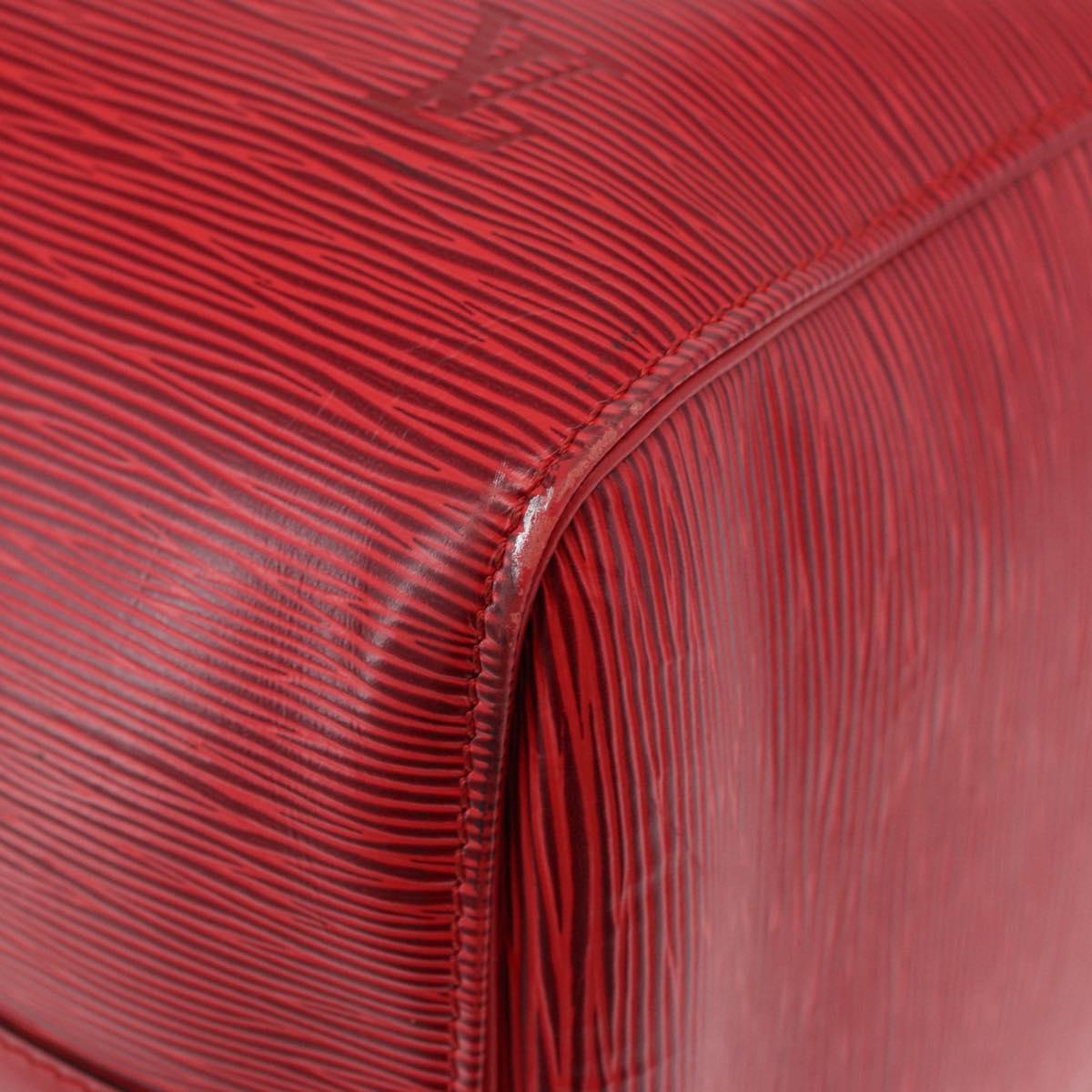 LOUIS VUITTON Epi Keepall 45 Boston Bag Red M42977 LV Auth 195542A